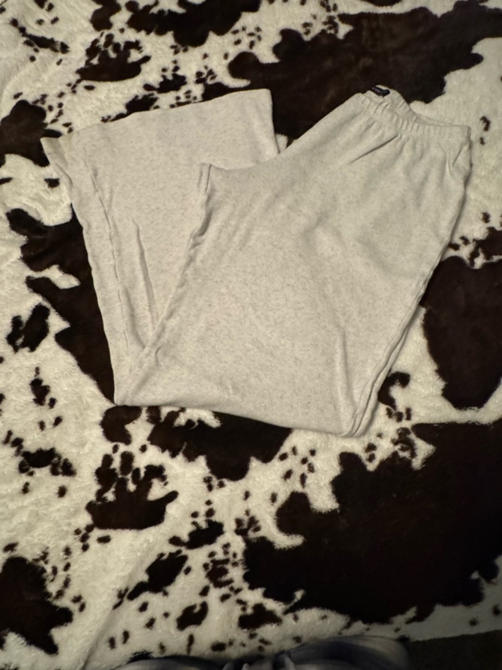 Brandy Melville Light Gray Wide Leg Pajama Pants
